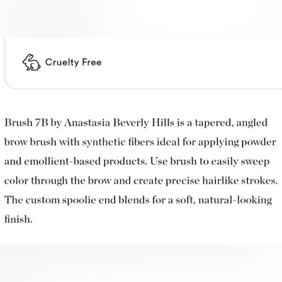 ANASTASIA BEVERLY HILLS BRUSH 7B DUAL-ENDED TAPERED ANGLED BROW BRUSH. - Picture 5 of 6